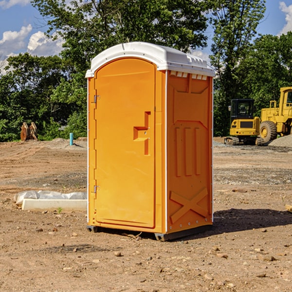 how often are the porta potties cleaned and serviced during a rental period in Elmira Heights